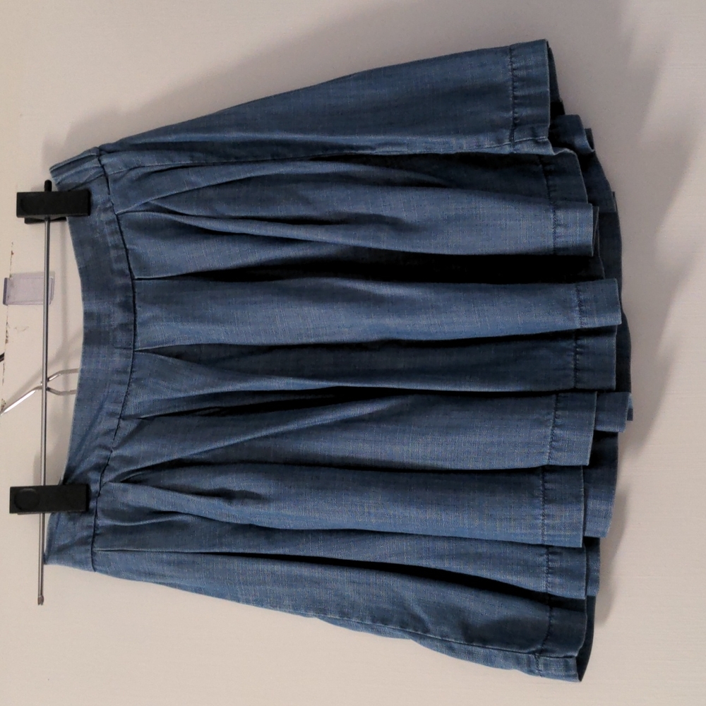 American eagle chambray pleated skirt above the knee